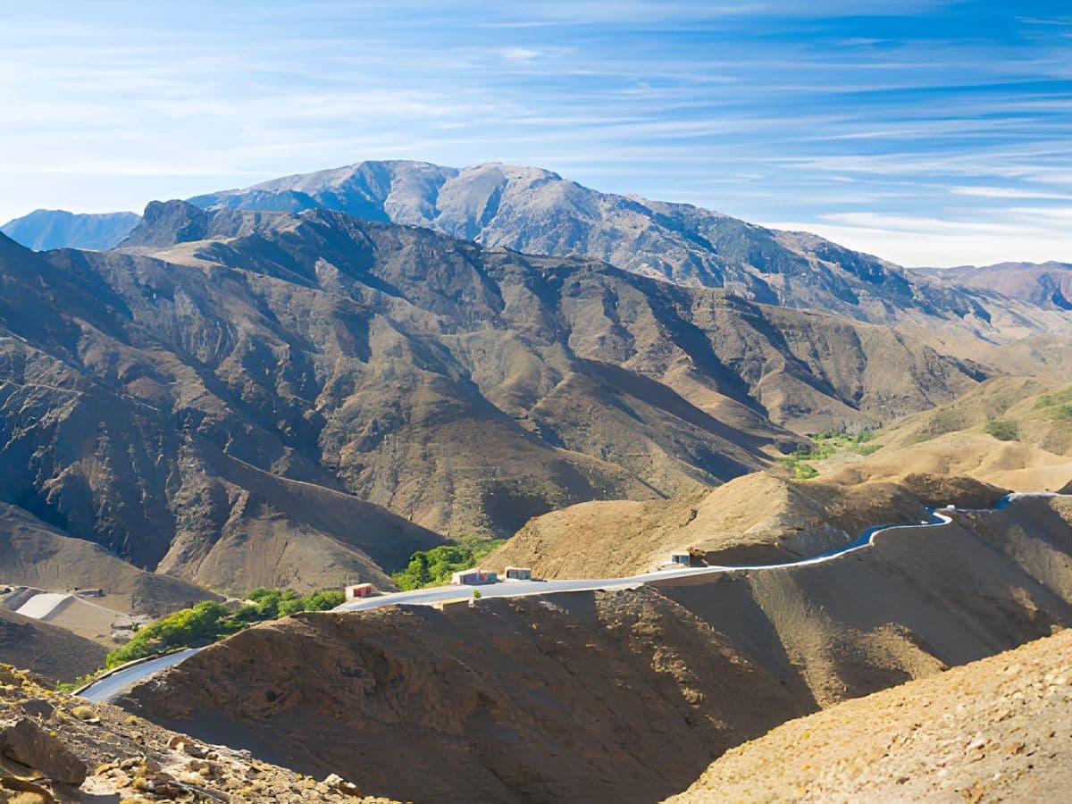 Scenic Atlas Mountain landscape on the Immouzer Honey Road north of Agadir on the way to Paradise Valley
