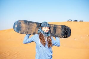 sunset camel ride and sandboarding